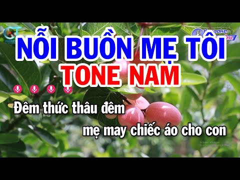 Karaoke Nỗi Buồn Mẹ Tôi Tone Nam ( Bm ) Nhạc Sống Hay Nhất || Karaoke Đồng Sen