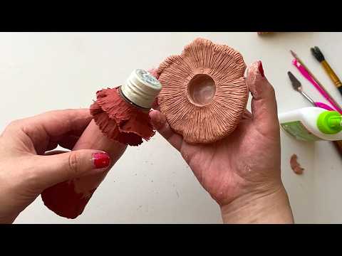 DIY 👉 A Jar with a Secret 🍄 Sculpting a Mushroom from Clay