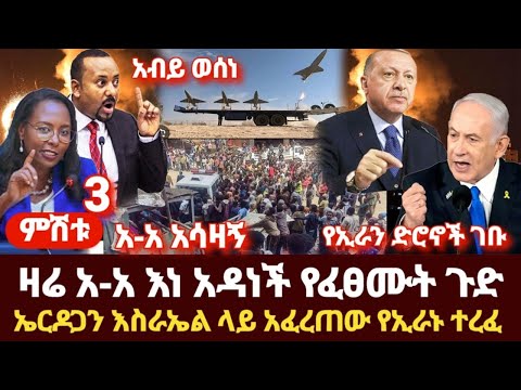 ሰበር- ዛሬ አዲስ አበባ ጉድ ተሰምቷል አብይ የወሰነው ሌላ አደገኛ- አሳዛኝ አ-አ - ቱርክ እስራኤል ላይ አፈረጠችው የኢራን ድሮኖች ጥሰው ገቡ