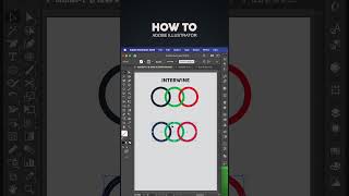 The Fastest Way to Intertwine Shapes & Text in Adobe Illustrator#shorts #AdobeIllustrator