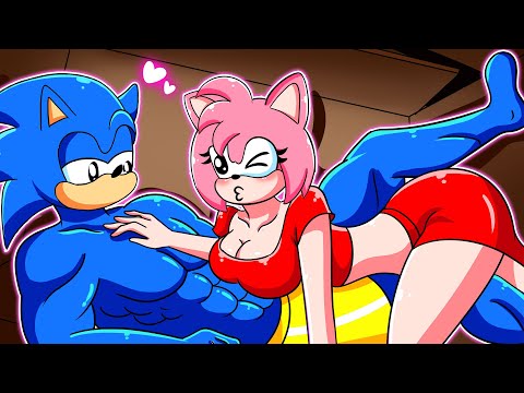 Sonic Fall In Love With Amy | Love Stories | Sonic The Hedgehog 3 Animation