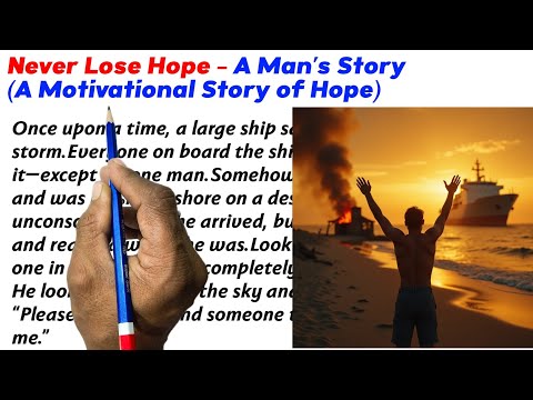 Never Lose Hope – A Man’s Story ||English Reading||English Story || English padhna kaise sikhe?