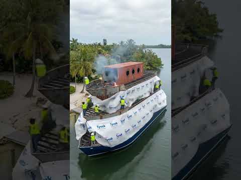 Building a $1M Luxury Yacht from Shipping Containers (Satisfying Transformation) ๐ข๐