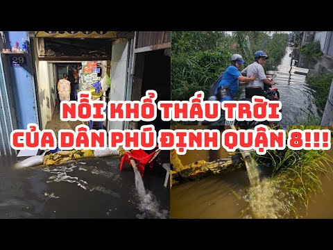 SÀI GÒN: NỖI KHỔ THẤU TRỜI CỦA DÂN Phú Định quận 8, Sống nhiều năm triều cường tràn ngập nhà cửa!