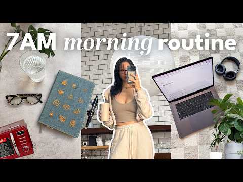my 7AM *productive* morning routine | setting daily intentions, loft living & adjusting to spring