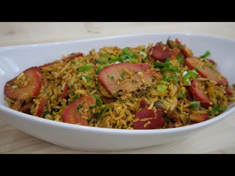 Arroz frito con carne de cerdo!