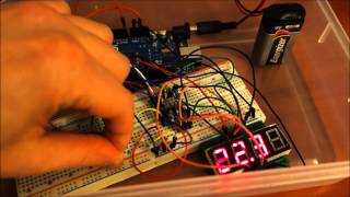 Digital thermometer based on Arduino with 4 digit 7 segment display