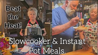 Instant Pot Monterey Spaghetti and Slowcooker Dump Cake!