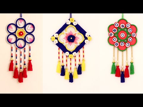 Unique Craft Using Bangles and Wool | Best out of Waste Diwali Wall Hanging Ideas