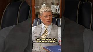 Cody explains the reason for wrestling handshakes 🤝