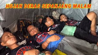 Diguyur hujan deras sepanjang malam, camping fishing, relaxing rain sound tidur nyenyak sampai pagi