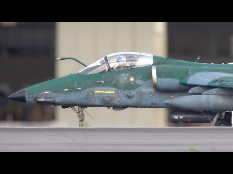 Double AMX Fighter Jet Takeoff from Natal Air Base – Brazilian Air Force