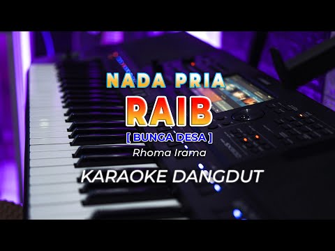 RAIB  || KARAOKE || Bunga Desa || RHOMA IRAMA || DANGDUT ORIGINAL || NADA PRIA - HQ AUDIO