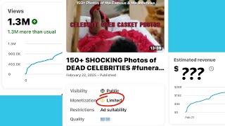 How much do you make for ONE MILLION views when your monetization is stuck in LIMITED??? 