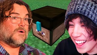 Quackity and Jack Black react to cursed Minecraft