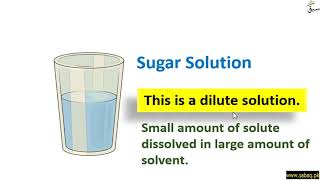 Dilute and Concentrated Solutions