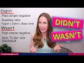 Understanding 'Didn't' and 'Wasn't' Usage