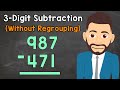 3-Digit Subtraction Techniques Without Regrouping