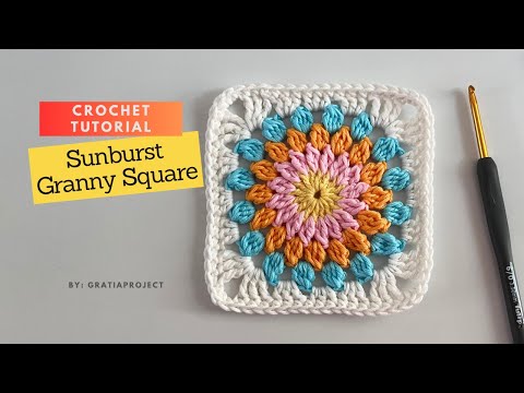Sunburst Granny Square Crochet Tutorial