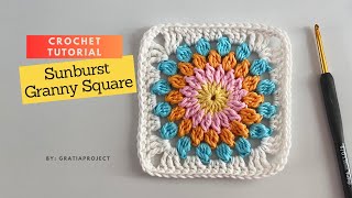 Sunburst Granny Square Crochet Tutorial