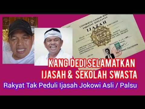 Kang Dedi Selamatkan Ijasah Rakyat Tak Peduli Ijasah Jokowi Asli atau Palsu #lambenggamblehjogja