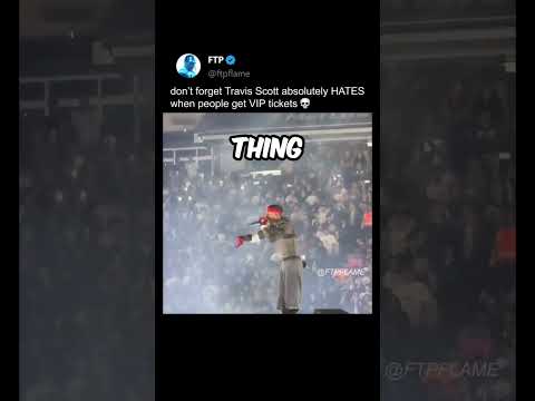 Travis Scott HATES to see a VIP section at his concerts.. 😳😅