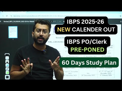 NEW IBPS CALENDER 2025 is Out || IBPS PO & IBPS Clerk Preponed | 60 Days Study Plan by Aashish Arora