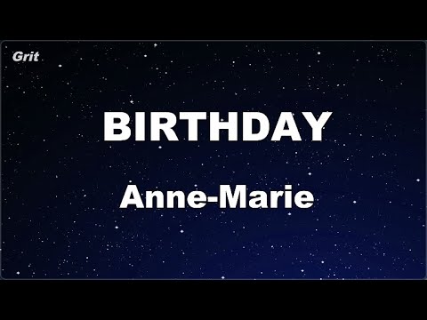 Karaoke♬ BIRTHDAY – Anne-Marie 【No Guide Melody】 Instrumental