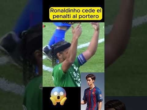 Ronaldinho cede el penalti #ronaldino #futbol #ronado #messi #fifa #cr7 #realmadrid #fcbarcelona