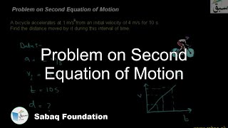 Problem 1 on Second Equation of Motion