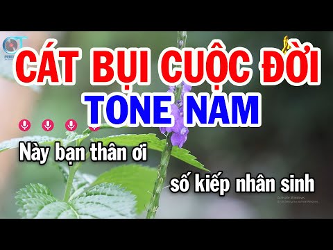 Karaoke Cát Bụi Cuộc Đời Tone Nam Gm | Nhạc Sống Mới || Karaoke Tuấn Kiệt