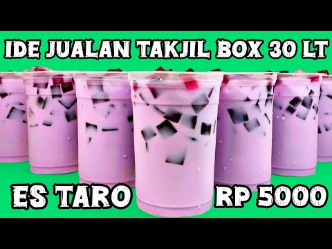 PERSIAPAN‼️RESEP DAN IDE JUALAN TAKJIL BULAN PUASA ES TARO PAKE BOX 30 LITER HARGA MULAI 5000AN