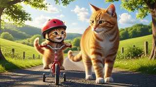 Mama Cat Joins Mukbang Challenge to Win a New Bike for Her Kitten Heartwarming Story 2🚲🐱❤️