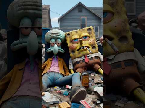 SpongeBob and Squidward became alcoholics #spongebob #squidward #spongebobsquarepants #shorts #funny