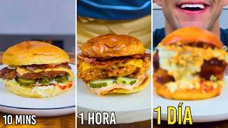 Hago una BURGER en 10 mins, 1 hora y 1 día