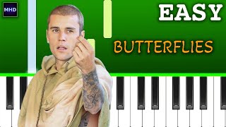 Justin Bieber - BUTTERFLIES - Piano Tutorial