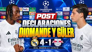 GÜLER y DIOMANDE | Declaraciones POST Real Madrid 4-1 Leipzig | Champions League (21/10/2026)
