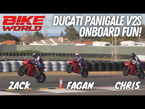 DUCATI V2s ONBOARD LAP WITH CHRIS, ALI FAGAN AND ZACK!