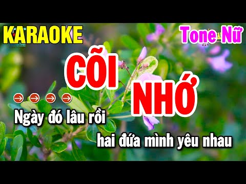 Karaoke Cõi Nhớ Nhạc Sống Tone Nữ Am | Karaoke Thanh Hải