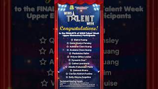 Upper Elementary Audition Results - Wins Talents Week 2026