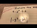 Exponents and Absolute Value Concepts