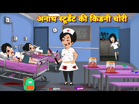 HORROR STORIES - BHOOT WALA CARTOON | अनाथ स्टूडेंट की किडनी चोरी | Chudail student | Moral stories