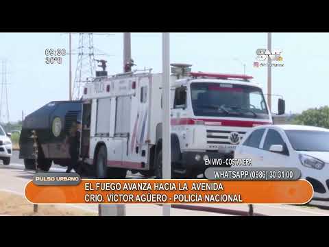 Fuego avanza hacia la Costanera de Asunció