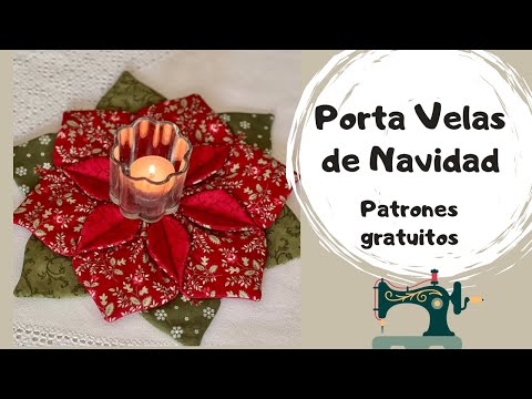 Porta vela navideño - Flor de Pascua. Tutorial gratuito