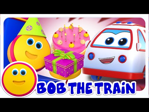 Bob O Trem Feliz Aniversário Canção + Rima de Berçário e Desenhos Animados Educativos