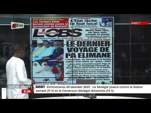 Unes de L'observateur & de Record - Infos Matin du 21 février 2025