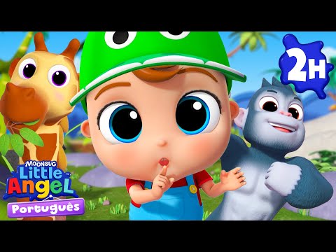 Joãozinho Aprende os Sons dos Animais! | 2 HORAS DE LITTLE ANGEL! | Músicas Infantis em Português