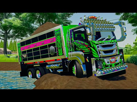 ขับสิบล้อGIGA360แม่เดี่ยวขนดินมาปรับพื้นที่ให้ลูกค้า - Farming simulator 19