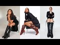 Graceful & Unique Leather Long High Heel Boots