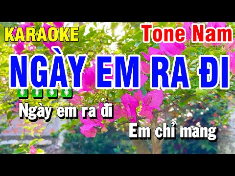 Karaoke Ngày Em Ra Đi Nhạc Sống Tone Nam Remix | Huỳnh Anh